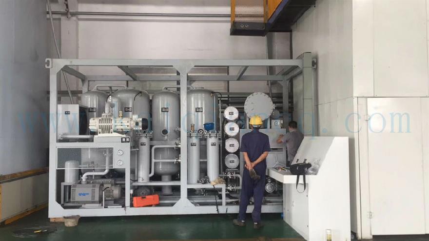 南京环保公司双级真空滤油机现场使用