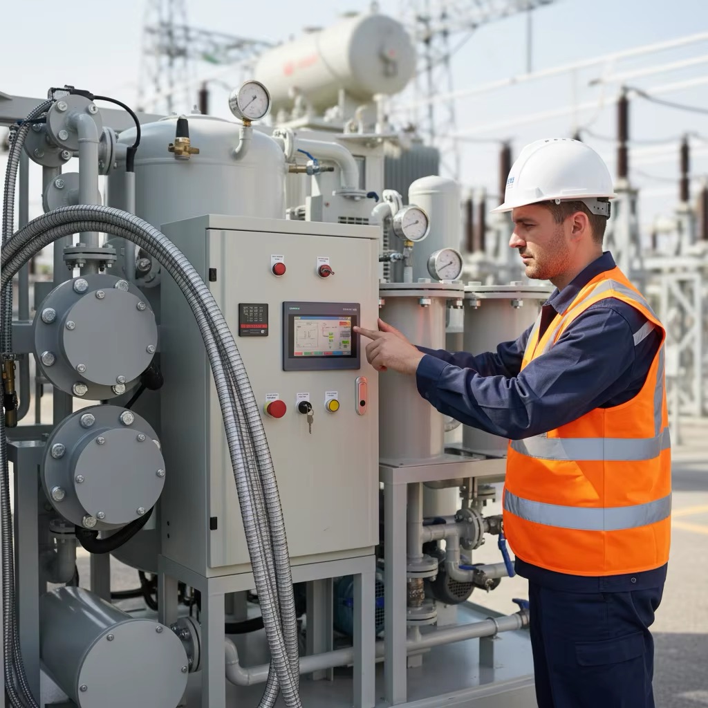 Double-Stage Vacuum Transformer Oil Purifier